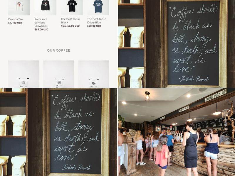 Left Hand Coffee Menu