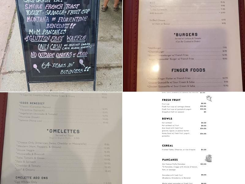 Anthony's Pancake House Menu