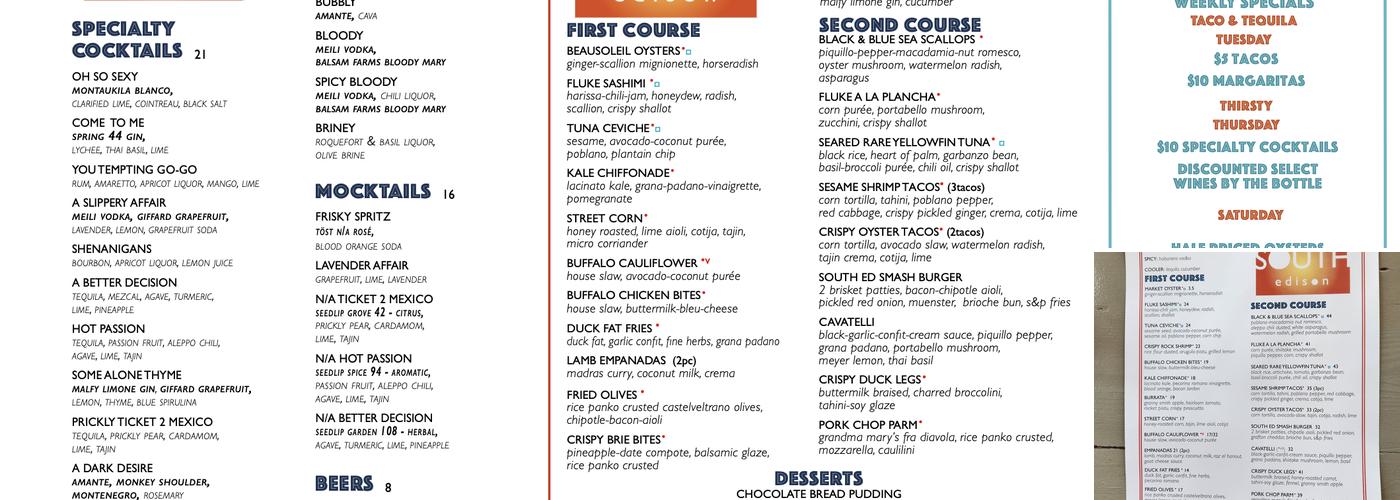 South Edison Menu