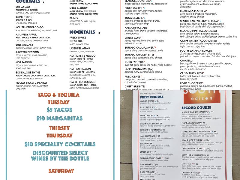 South Edison Menu