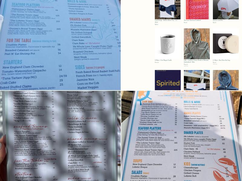 Duryea's Montauk Menu