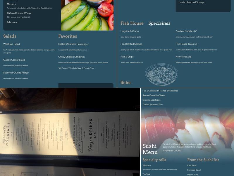 Westlake Fish House Menu