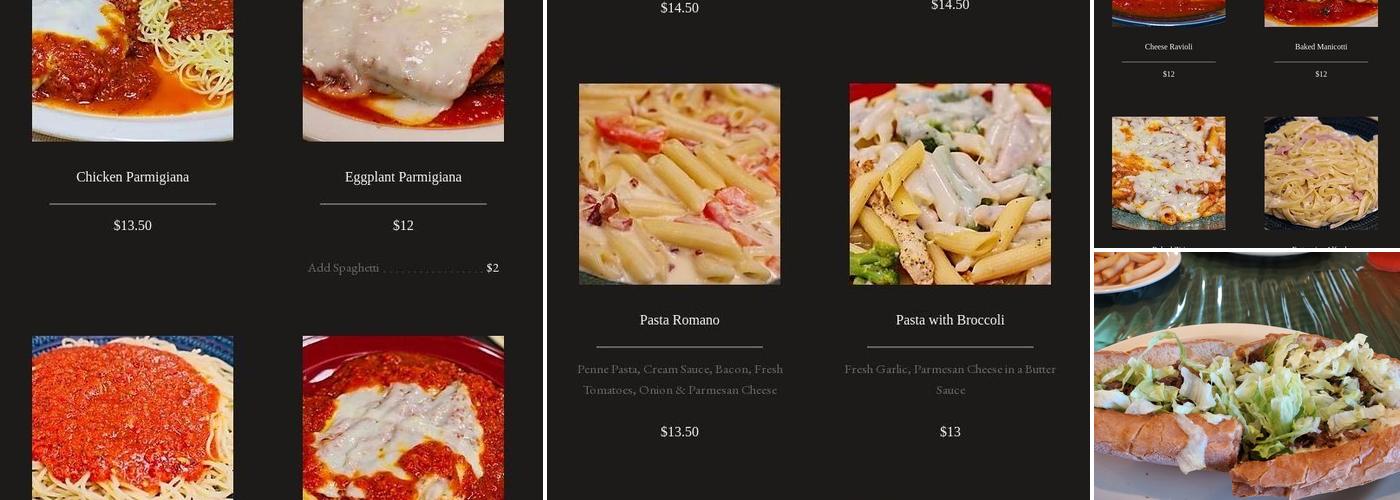 Italian Touch Menu