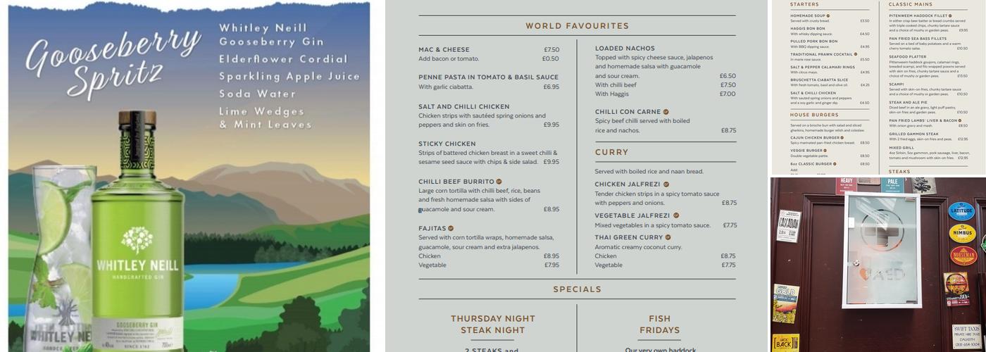 The Dean Tavern Menu