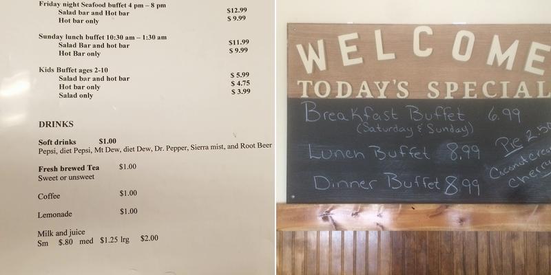 Chrisman Cafe Menu