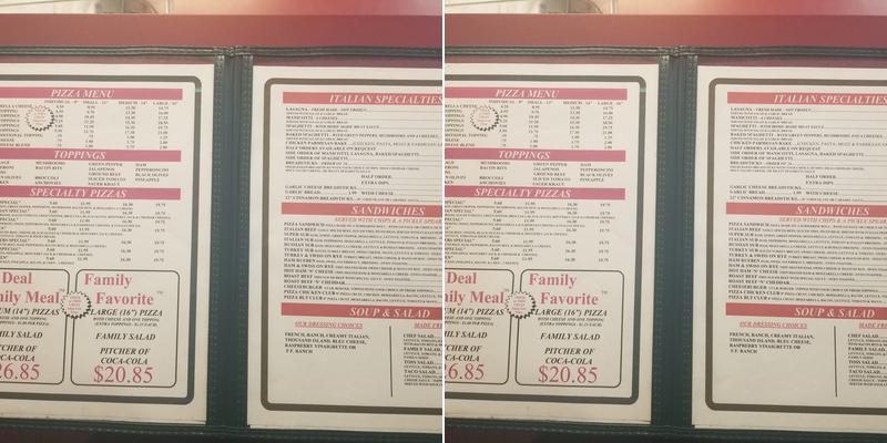 Pizza Man Menu