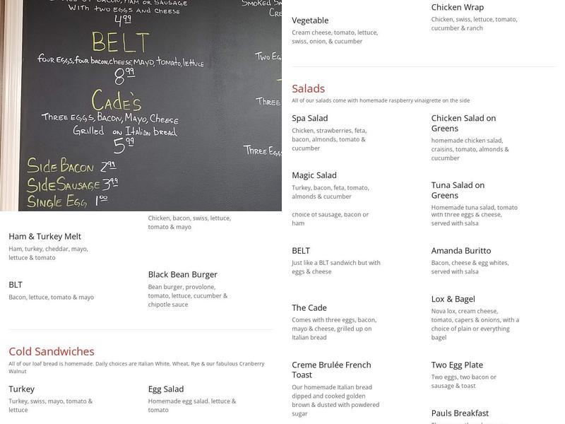 Java Café Menu
