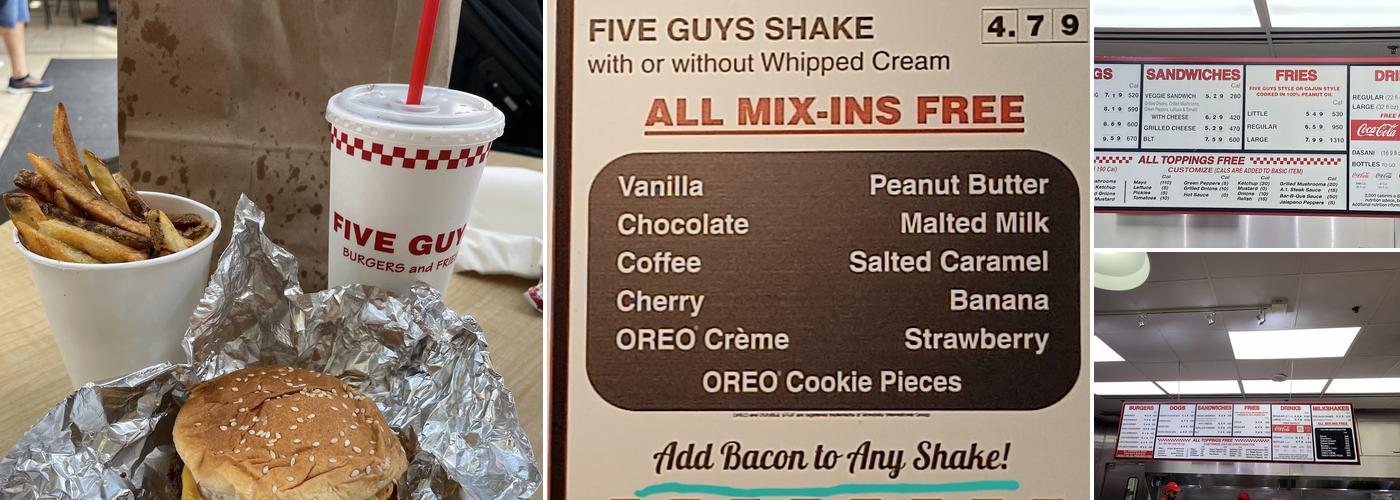 Five Guys Menu