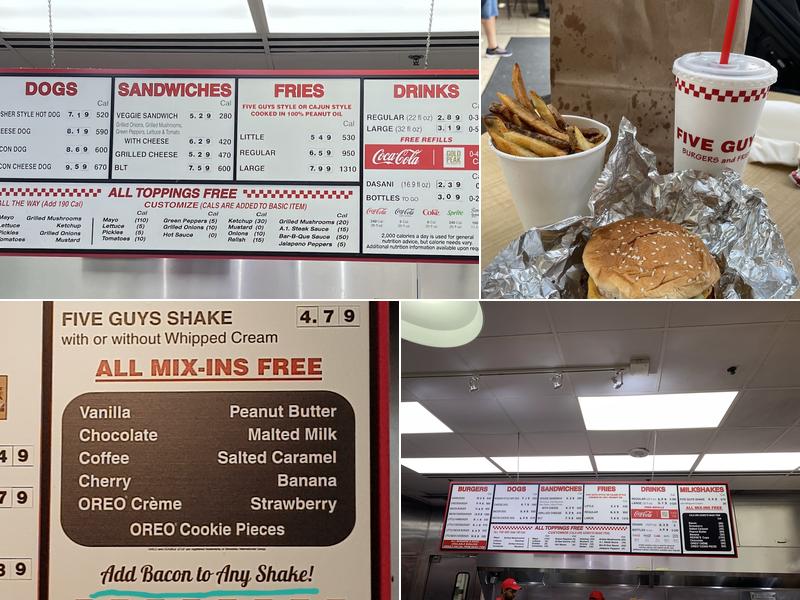 Five Guys Menu
