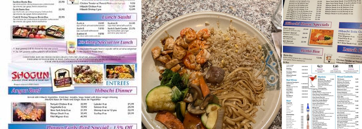 Shogun Japanese Steakhouse Menu