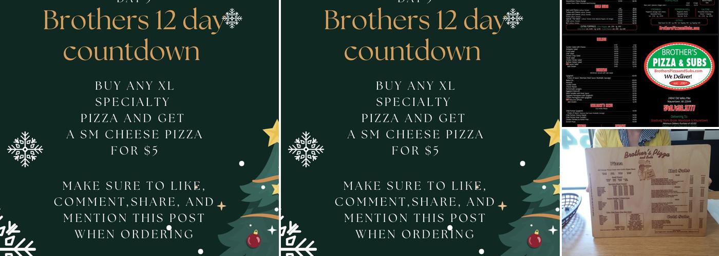 Brother's Pizza and Subs Menu