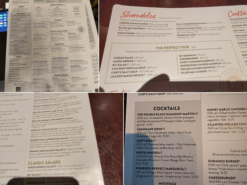 Firebirds Wood Fired Grill Menu