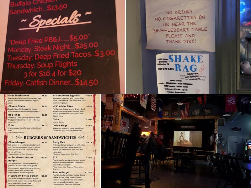 Shake Rag Menu