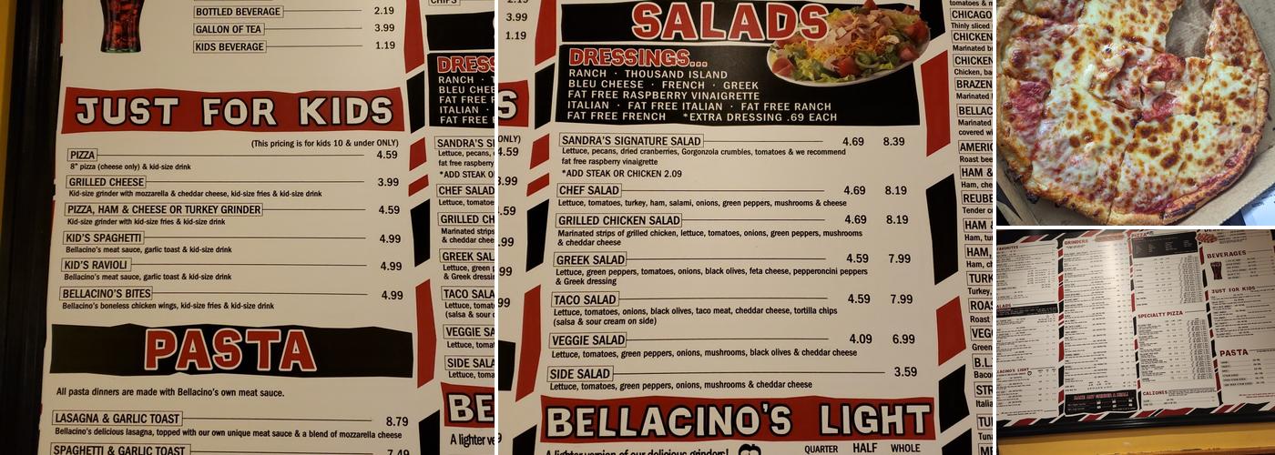 Bellacino's Menu