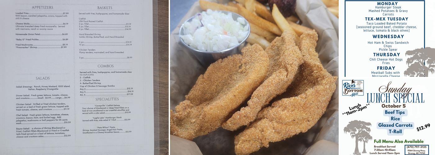 River Bottom Grill Menu