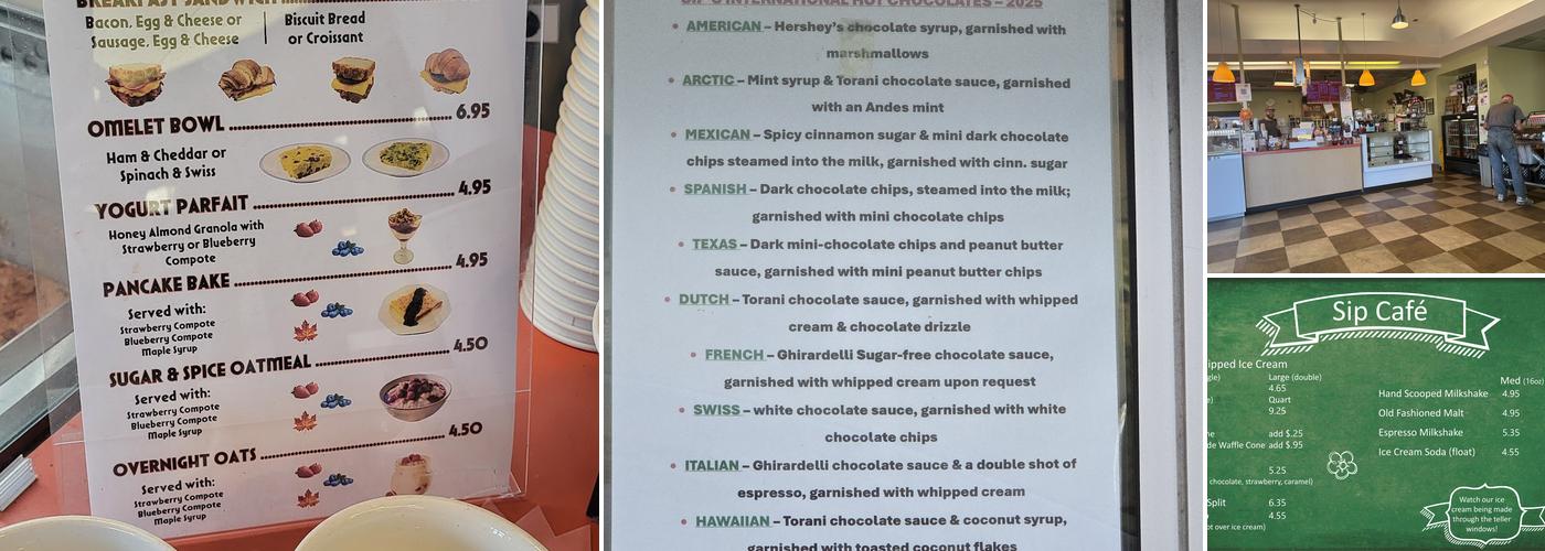 Sip Café Menu