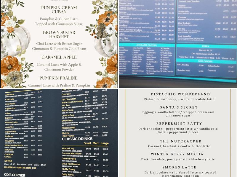 Kávé Express Menu