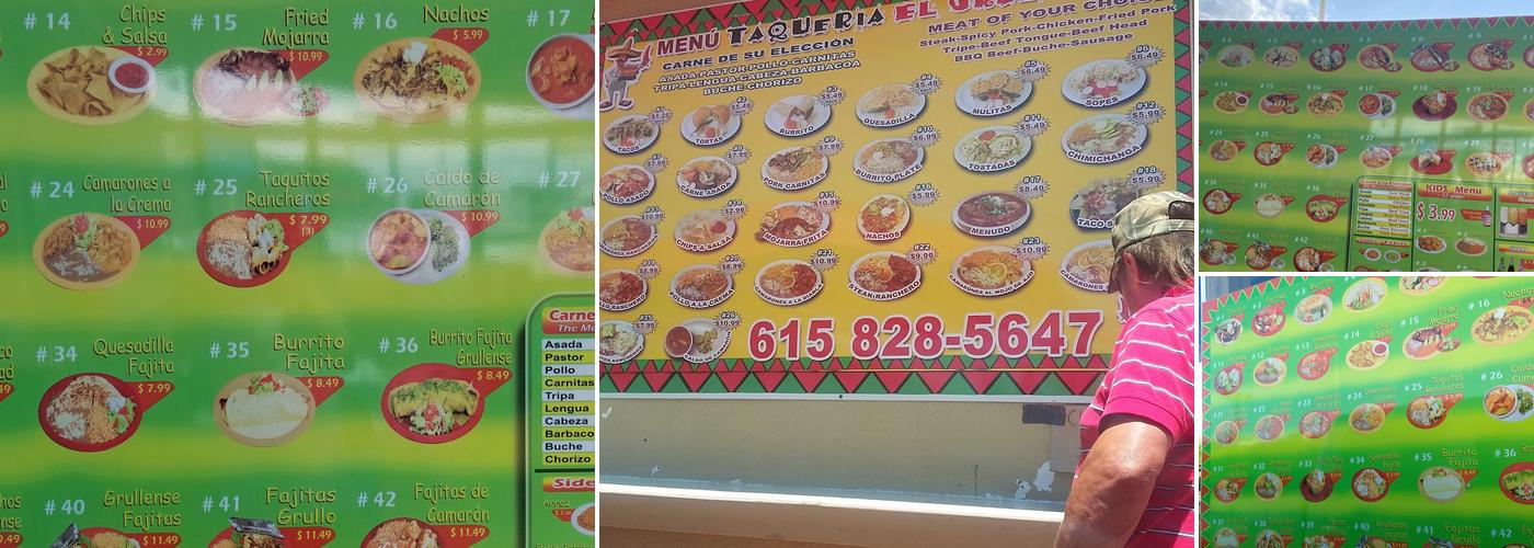 El Grullense Taqueria Menu