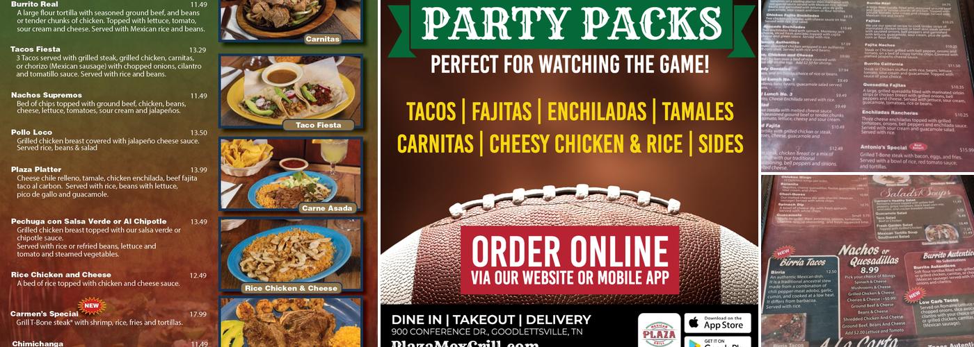 Plaza Mexican Grill Menu