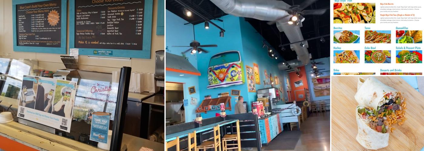 Blue Coast Burrito Menu