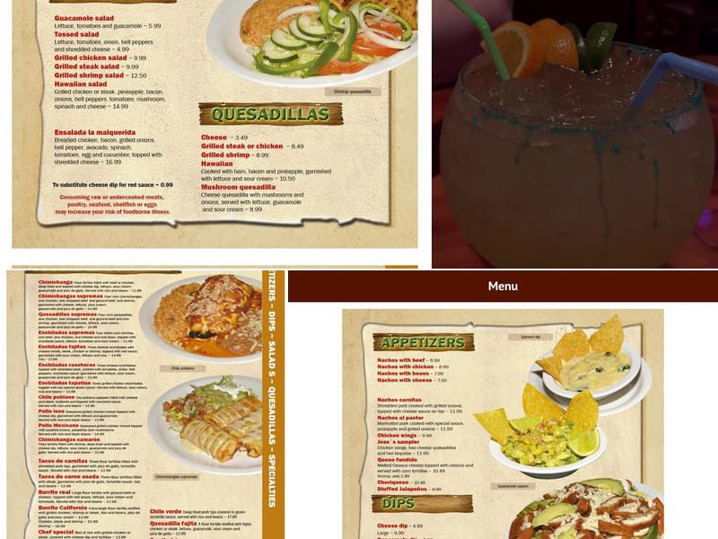 Jose's Mexican Restaurant (Greenbrier) Menu