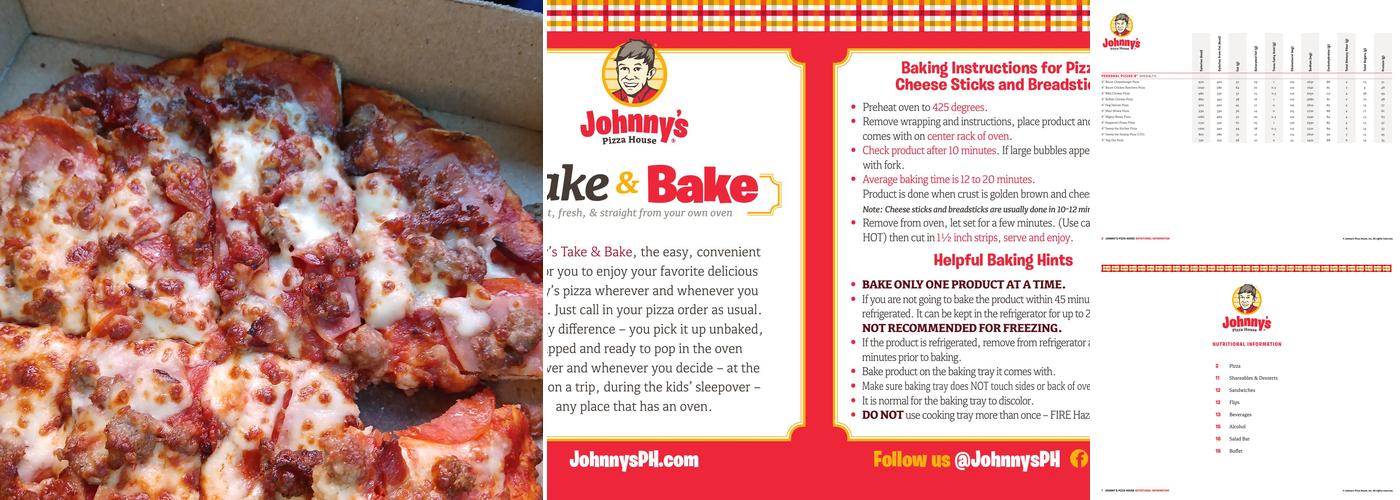 Johnny's Pizza House Menu