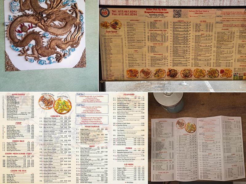 Dragon Express Chinese Restaurant Menu
