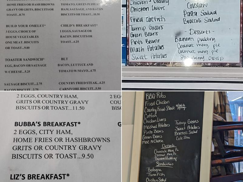 Liz's Kitchen Menu