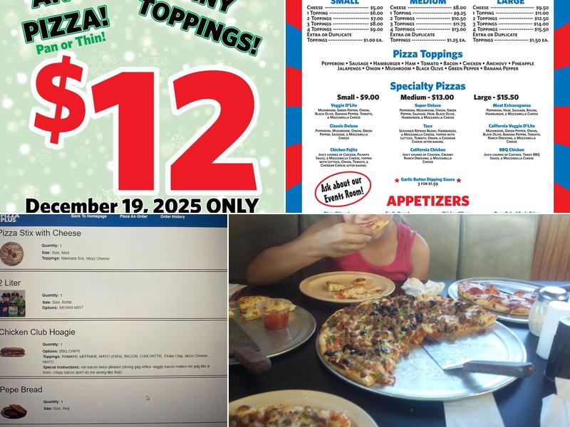 Pizza Plus Menu