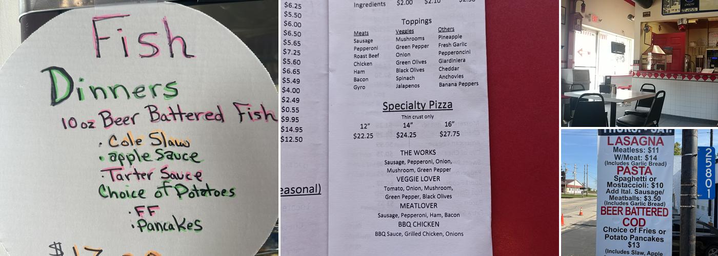 Pizza Time Menu