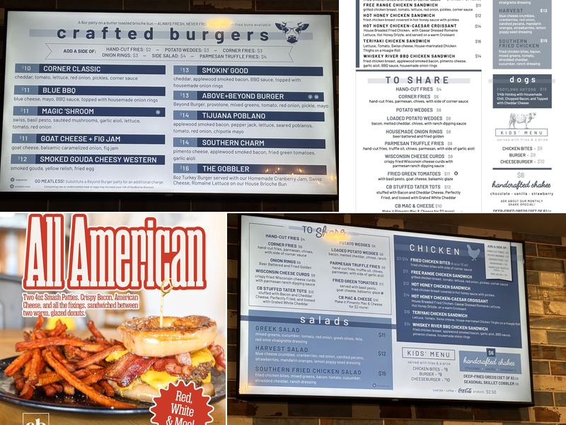 Corner Burger Menu