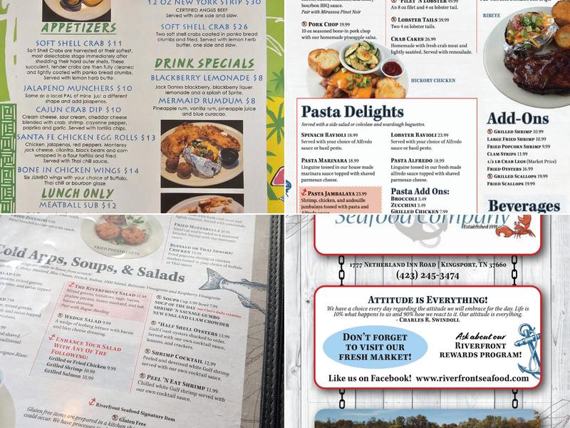 Riverfront Seafood Co Menu