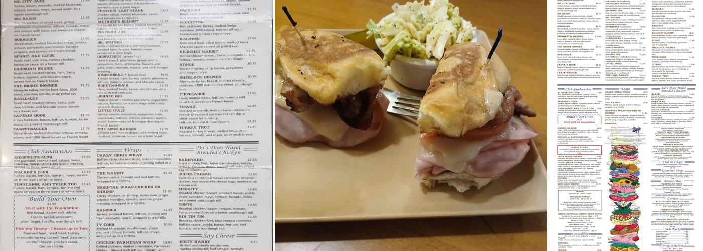 Macado's Menu
