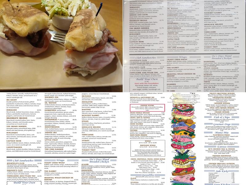 Macado's Menu