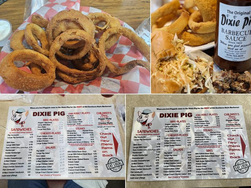 Dixie Pig Menu