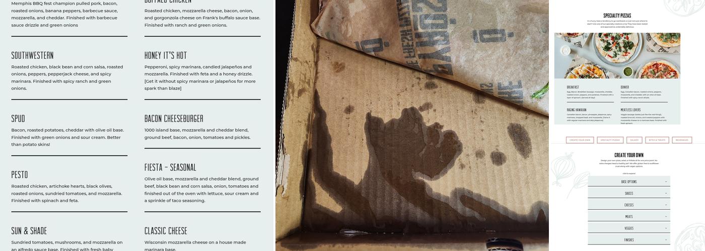 PYRO'S Fire Fresh Pizza Menu