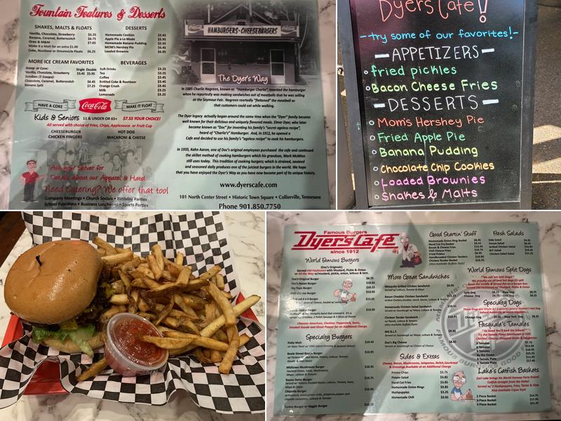 Dyer's Cafe Menu