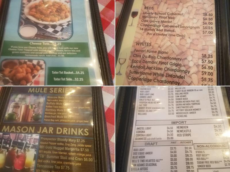 Huey's Collierville Menu