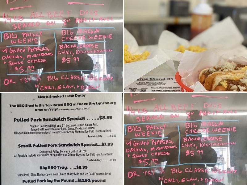 Weenie Stand Menu