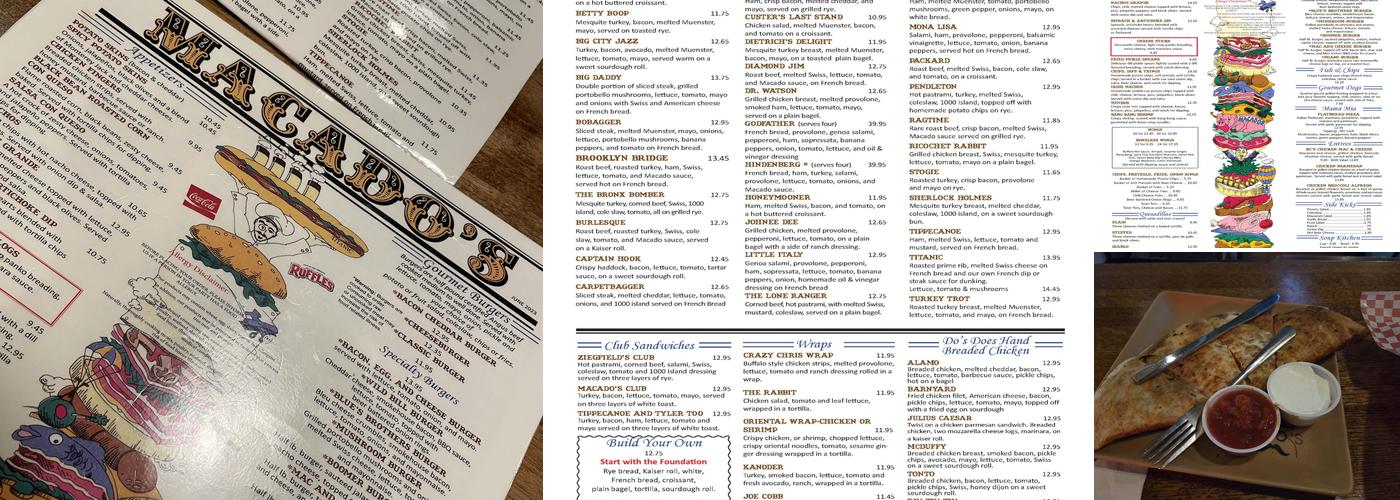 Macado's Menu