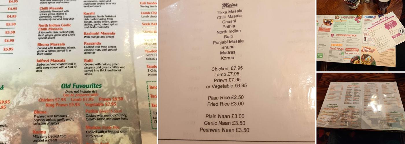 The Downfield (Doc Stewart's) Menu