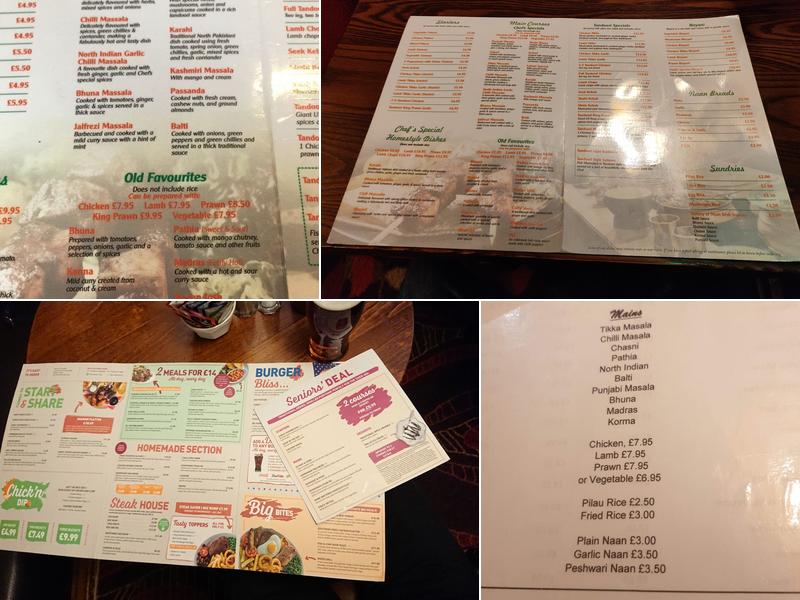 The Downfield (Doc Stewart's) Menu