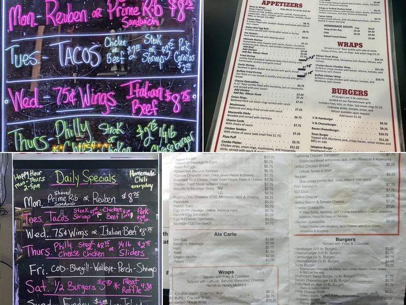 Ralph's Ace of Hearts Menu