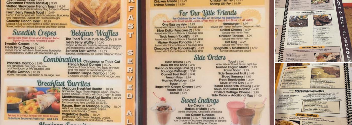 Antonia's Pancake House Menu
