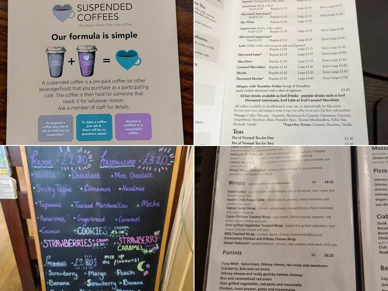 Trenabies Cafe Bistro Menu