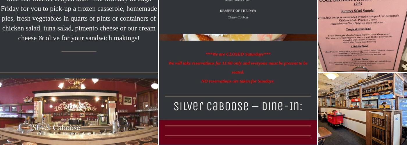Silver Caboose Restaurant & Soda Fountain Menu