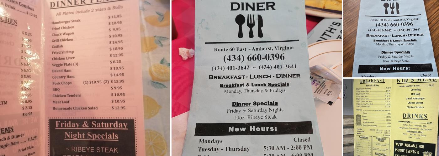 Edith's Route 60 Diner Menu