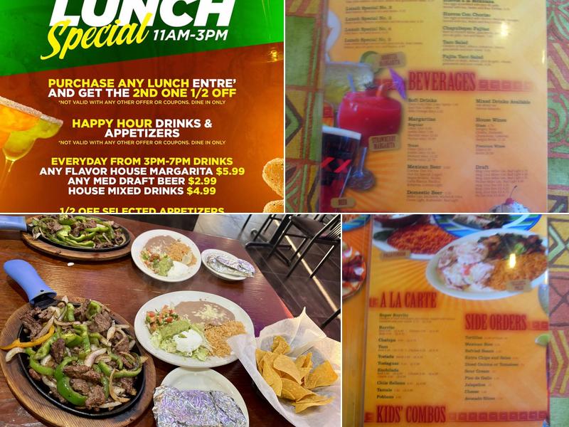 Chapultepec Mexican Restaurant Menu
