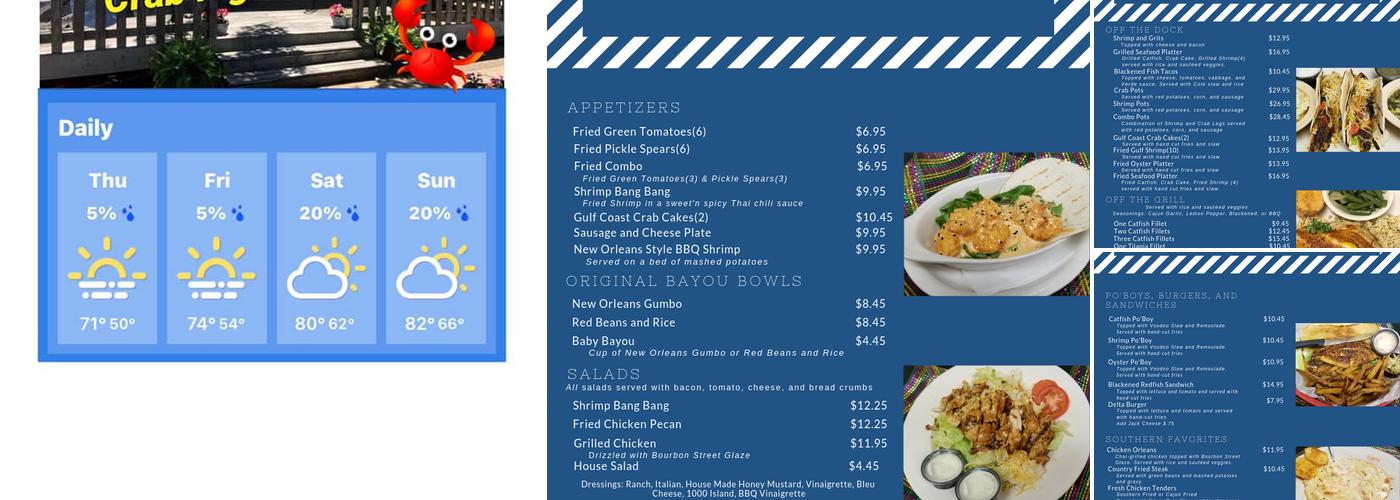 Cajun Catfish Company Menu