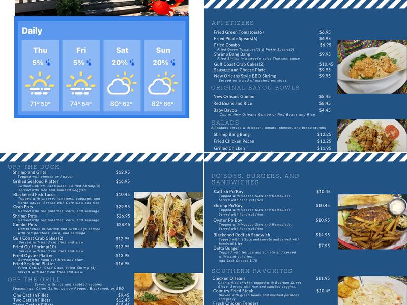 Cajun Catfish Company Menu